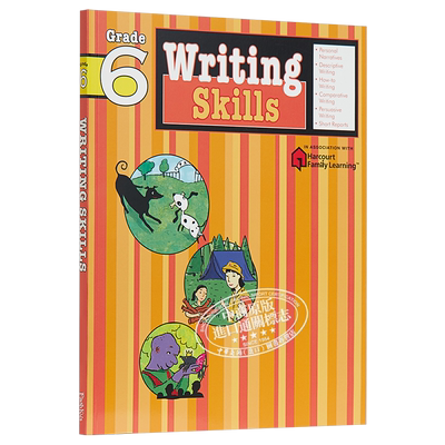 Flash Kids写作技能6年级 英文原版Writing Skills Grade 6英语写作技巧Harcourt Family Learning小学教材教辅家庭学习练习?