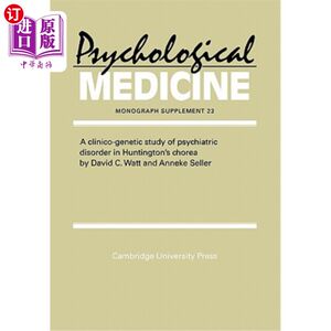 海外直订医药图书A Clinico-Genetic Study of Psychiatric Disorder in Huntington's Chorea 亨廷顿舞蹈病精神障碍的临床遗