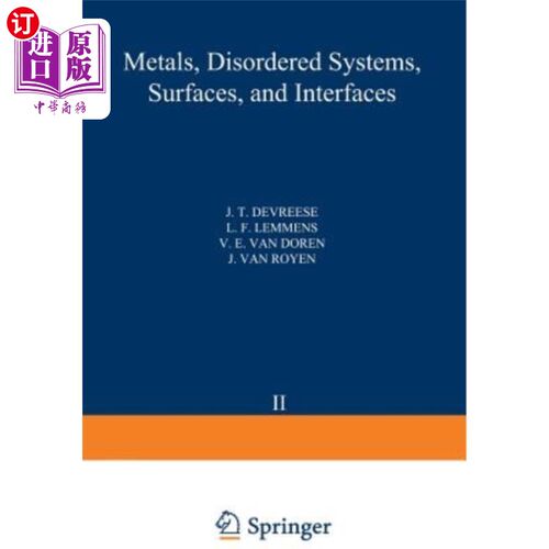 海外直订Recent Developments in Condensed Matter Physics: Volume 2 - Metals, Disordered S 凝聚态物理的最新进展：第2