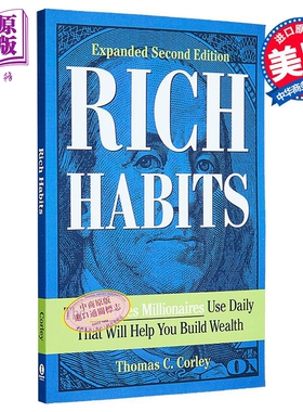 致富习惯 百万富翁的日常生活习惯将帮助你积累财富 第2版 英文原版 Rich Habits Thomas C Corley【中商原版】