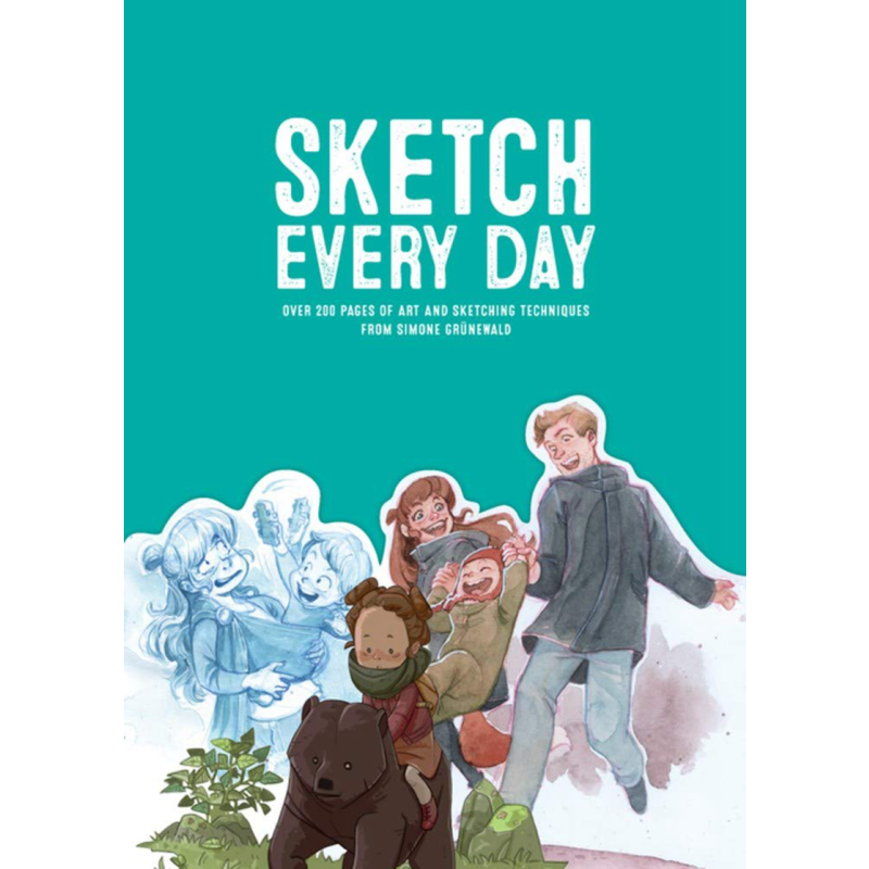 Sketch Every Day 进口艺术 每天素描 100个简单绘画练习 3dtotal 画画技巧教学练习【中商原版】