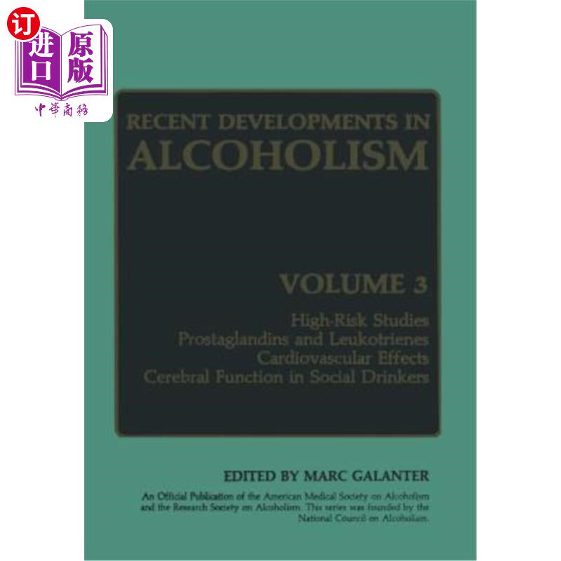 海外直订医药图书Recent Developments in Alcoholism: Volume 3 酒精中毒的最新进展：第3卷