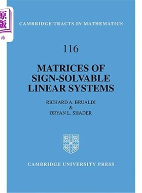 海外直订Matrices of Sign-Solvable Linear Systems 符号可解线性系统的矩阵