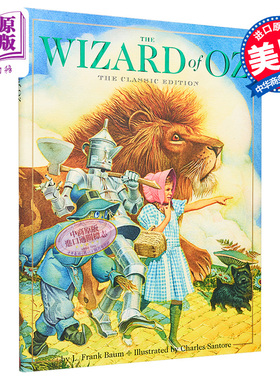 Charles Santore:The Wizard of Oz 绿野仙踪(插画版) 英文原版 精品绘本 儿童经典童话 L. Frank Baum 6-9岁【中商原版】