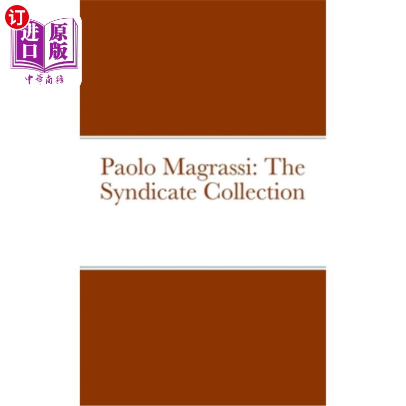 海外直订Paolo Magrassi: The Syndicate Collection 保罗·马格拉西:辛迪加收藏