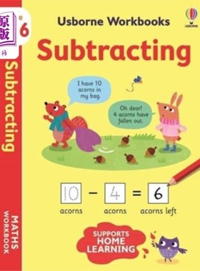 海外直订Usborne Workbooks Subtracting 5-6 5-6