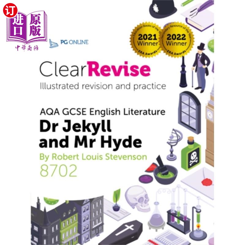 海外直订ClearRevise AQA GCSE English Literature 8702; St... AQA GCSE英国文学8702;史蒂文森，化身博士