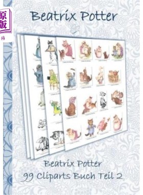 海外直订德语 Beatrix Potter 99 Cliparts Buch Teil 2 ( Peter Hase ): Sticker, Icon, Clipart, C Beatrix