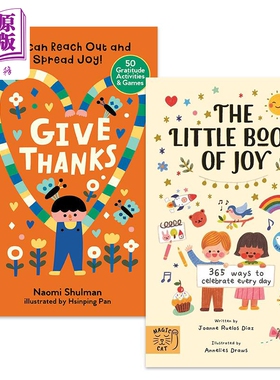 正向治愈亲子活动绘本2册套装 365 Ways to Celebrate Every Day Give Thanks 性格品德培育 英文原版 进口图书【中商原版】