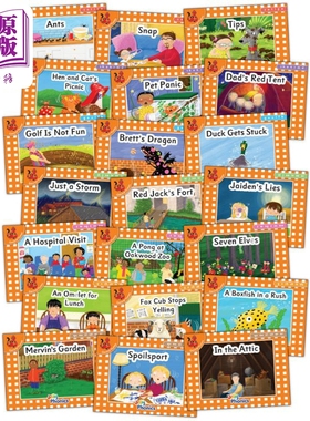 快乐自然拼读读物橙色等级大套装 手写体 英式英语版 Jolly Phonics Orange Level Readers Complete Set英文原版【中商原版?