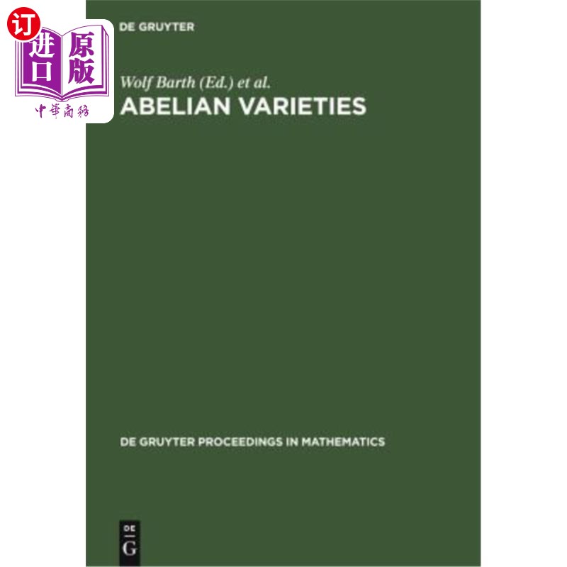 海外直订Abelian Varieties: Proceedings of the International Conference Held in Egloffste 阿贝尔品种:1993
