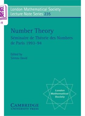 海外直订Number Theory: S Minaire de Th Orie Des Nombres de Paris 1993 94 数论：巴黎市政厅1993 94