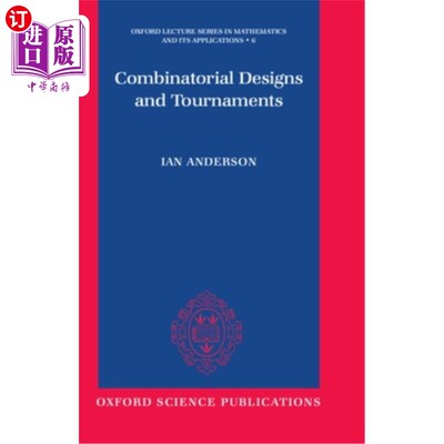 海外直订Combinatorial Designs and Tournaments 组合设计和锦标赛