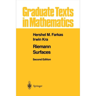 现货 黎曼曲面 英文原版 Riemann Surfaces Hershel M Farkas Irwin Kra【中商原版】