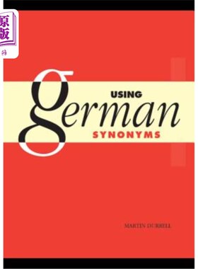 海外直订Using German Synonyms 使用德语同义词