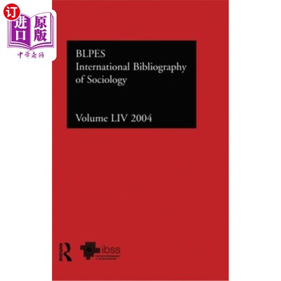 海外直订Ibss: Sociology: 2004 Vol.54: International Bibliography of the Social Sciences Ibss：社会学：20