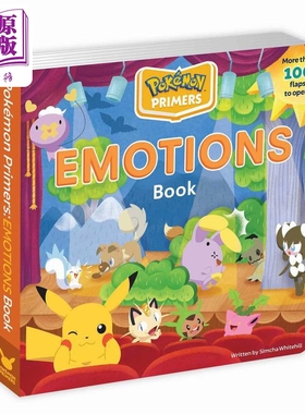 宝可梦 关于感觉 Pokemon Primers Emotions Book英文原版 儿童纸板书 卡通动画亲子绘本 翻翻书图画书 进口童书【中商原版】