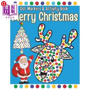 Activity Marker Christmas 海外直订Dot and Book Merry Art Dot Ages 点标记圣诞快乐活动书年龄2 Easy