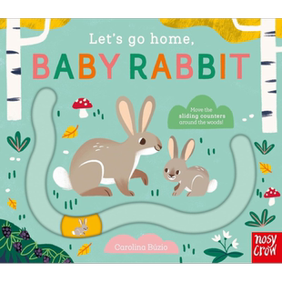 滑块轨道书 回家吧 兔子宝宝 Lets Go Home Baby Rabbit 英文原版 儿童纸板绘本 幼儿纸板书图画书 进口低幼童书【中商原版】