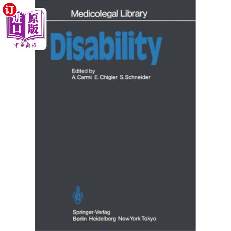 海外直订医药图书Disability 残疾