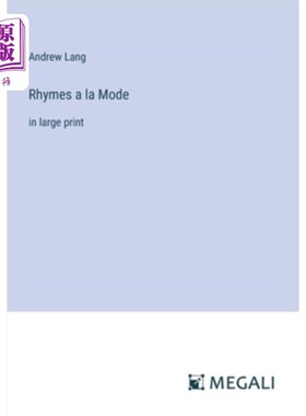 海外直订Rhymes a la Mode: in large print 押韵a la Mode：大号字体