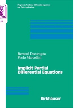 海外直订Implicit Partial Differential Equations 隐式偏微分方程