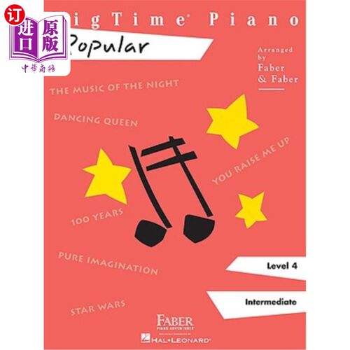 海外直订Bigtime Piano Popular: Level 4 大调钢琴流行：4级