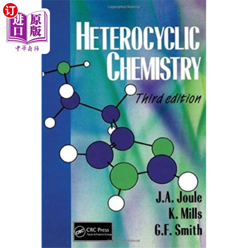 海外直订Heterocyclic Chemistry, 3rd Edition 杂环化学,第三版