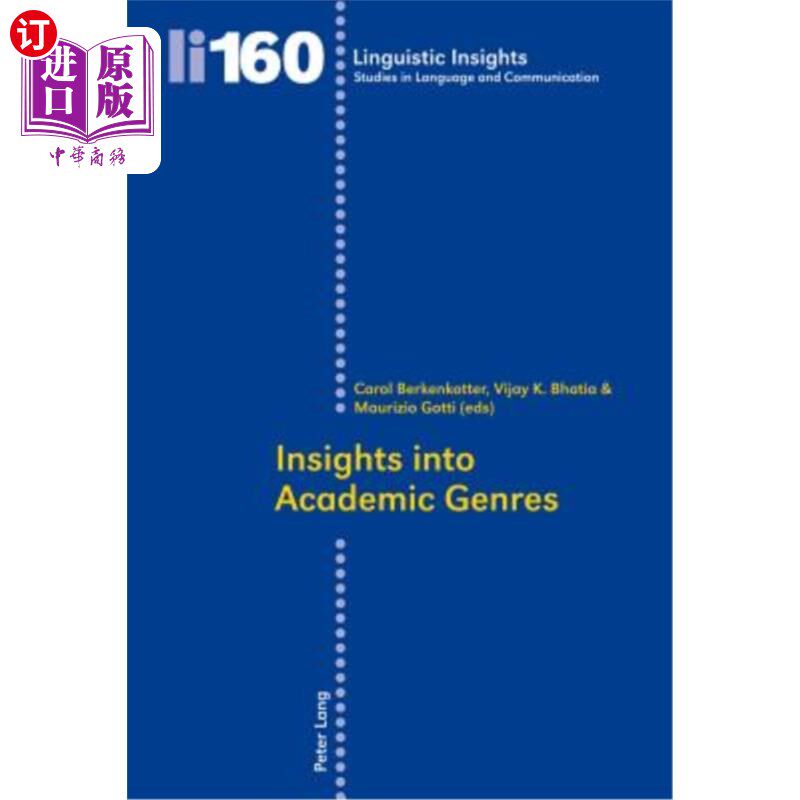 海外直订Insights into Academic Genres 对学术流派的见解
