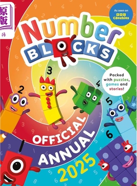 预售 数字积木字母积木年鉴手册6（2025）Numberblocks Annual 2025 英文原版进口 儿童早教认知游戏书 启蒙图画书3岁+【中商原版?