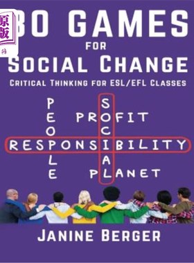 海外直订30 Games for Social Change: Critical Thinking for ESL/EFL Classes 社会变革的30个游戏:针对ESL/EFL课程的批判
