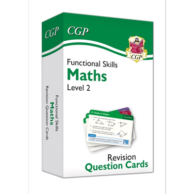 现货 英国原版CGP教辅 新功能技能数学修订问题卡2级 New Functional Skills Maths Revision Question Cards Level2【中商原版】