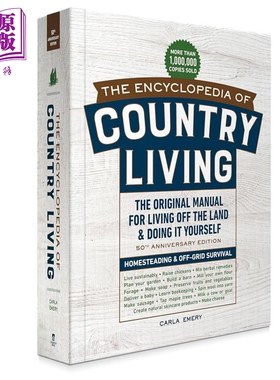 乡村生活百科全书 50周年纪念版 家庭农场与离网生存 The Encyclopedia of Country Living 英文原版 Carla Emery 【中商原版