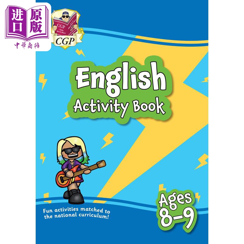 现货英国原版CGP教辅 New English Activity Book 8-9岁英语活动手册适合家庭学习英文原版进口图书【中商原版】