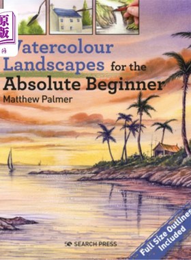 海外直订Watercolour Landscapes for the Absolute Beginner 绝对初学者的水彩风景