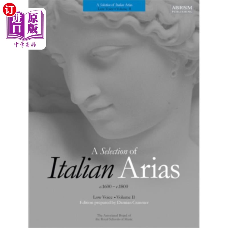 海外直订Selection of Italian Arias 1600-1800, Volume II ... 意大利咏叹调选集(1600-1800)第二卷(低音)