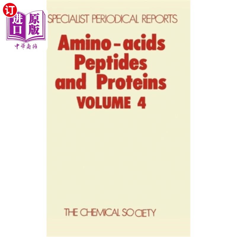 海外直订Amino Acids, Peptides and Proteins: Volume 4 氨基酸、肽和蛋白质：第4卷