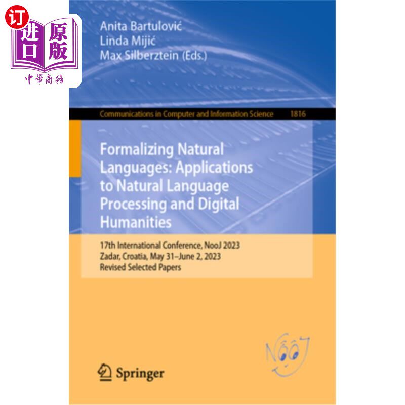 海外直订Formalizing Natural Languages: Applications to Natural Language Processing and D Formalizin