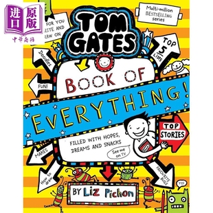 预售 汤姆盖茨的涂鸦日记22 万物之书 英文原版 Tom Gates Book of Everything 涂鸦小天才汤姆盖茨漫画书英文版