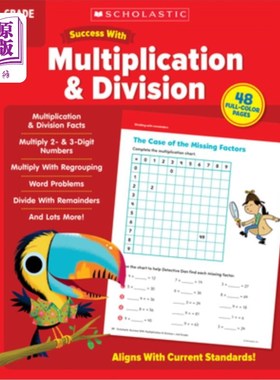 海外直订Scholastic Success with Multiplication & Division Grade 3