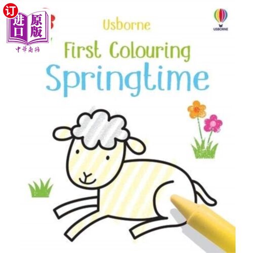 海外直订First Colouring Springtime 第一次着色春天