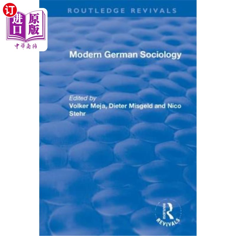 海外直订Modern German Sociology 现代德国社会学