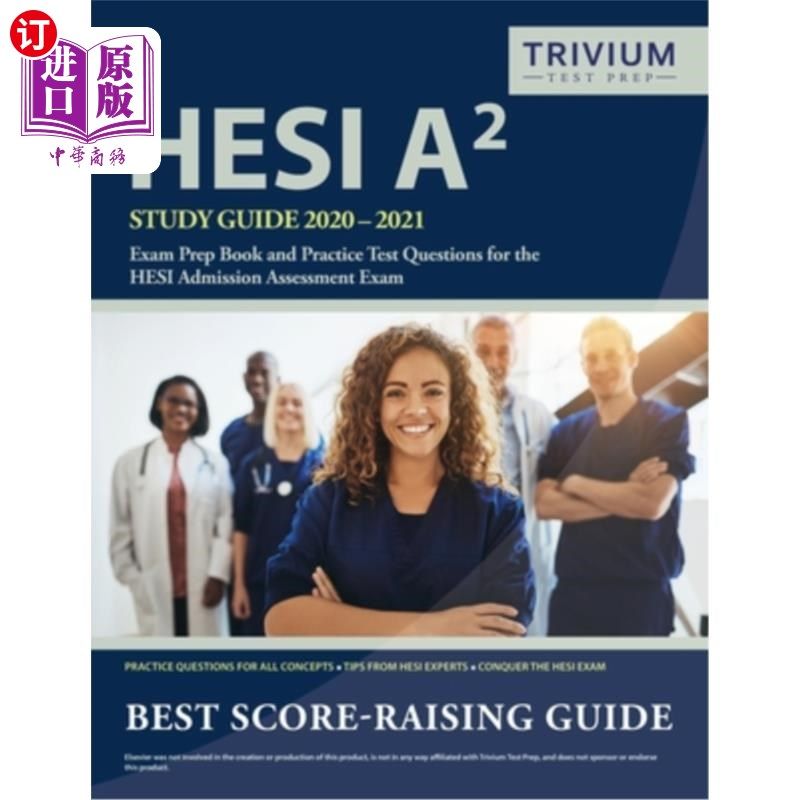 海外直订医药图书HESI A2 Study Guide 2020-2021: Exam Prep Book and Practice Test Questions for th HESI A