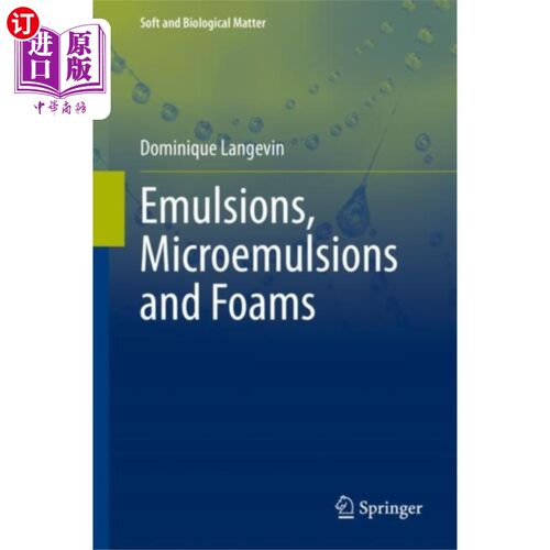海外直订Emulsions, Microemulsions and Foams 乳剂，微乳剂和泡沫