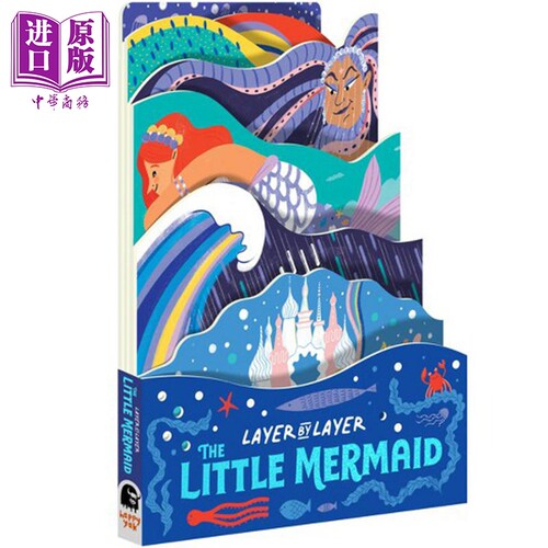 Little Mermaid 小美人鱼 异形纸板书 亲子互动故事书 儿童故事绘本 英文原版 小初文学 进口图书 经典童话童谣【中商原版】