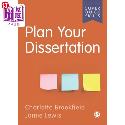 海外直订Plan Your Dissertation 计划你的论文