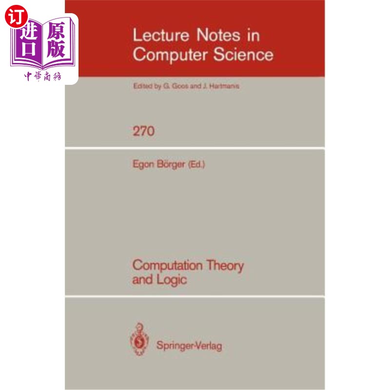 海外直订Computation Theory and Logic 计算理论与逻辑