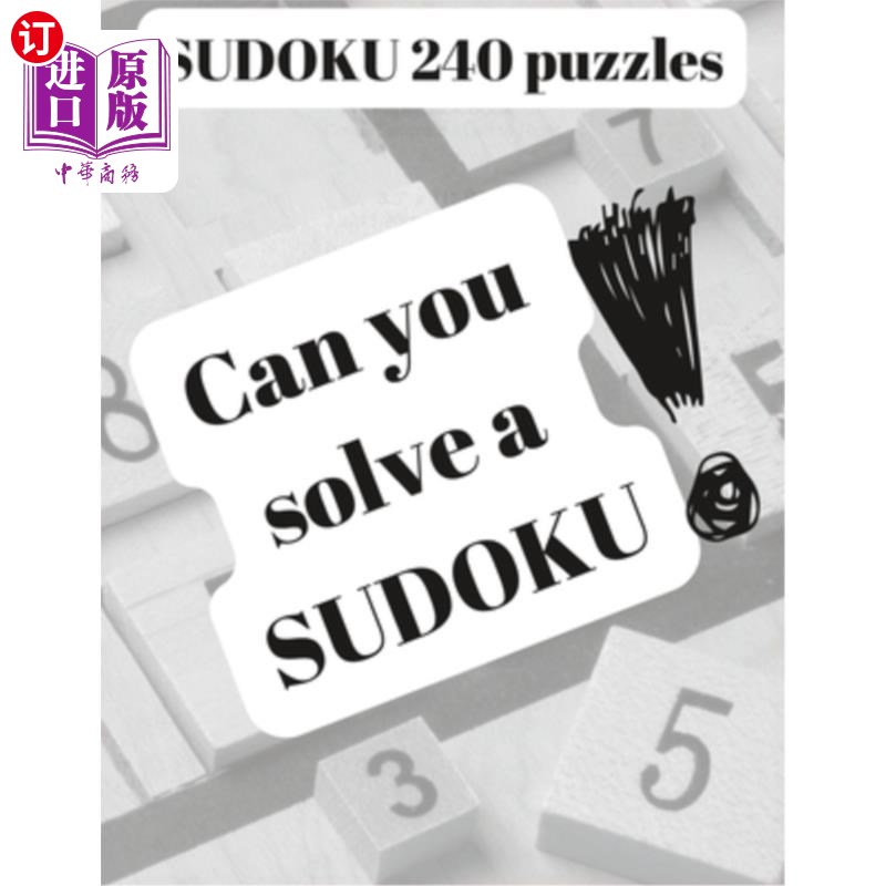 海外直订SUDOKU 240 Puzzles: Can you solve a sudoku? 数独240谜题:你能解决数独吗?