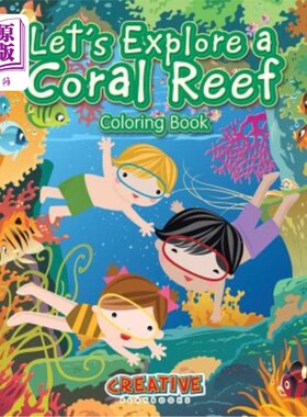 海外直订Let's Explore a Coral Reef Coloring Book 让我们探索一本珊瑚礁着色书