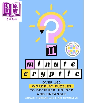 简明谜题集 超过160个文字游戏谜题等待解密 Minute Cryptic 英文原版 Various 文字游戏【中商原版】